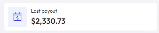 Screenshot of my $2,330.73 latest payout on micro1